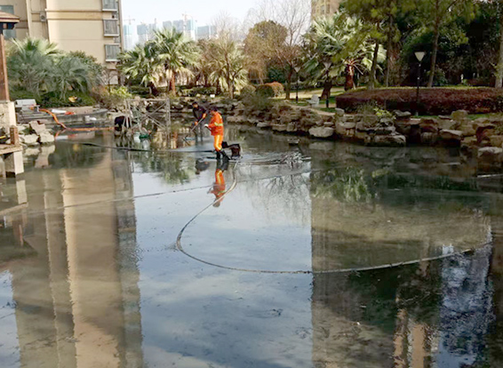 丽水景观池淤泥清理